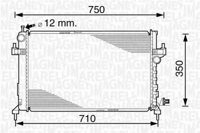 MAGNETI MARELLI 350213828000 -  Радиатор, охлаждение двигателя